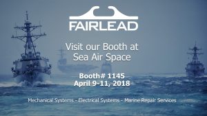 Fairlead Integrated announced today plans to exhibit their latest products and solutions at the upcoming Navy League Sea-Air-Space Exposition